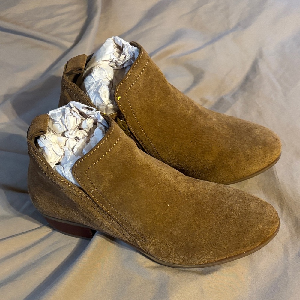 Diba Tan Suede Ankle Booties